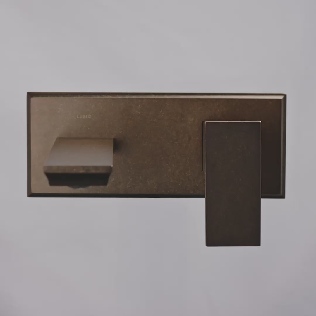 Baroque Aged Bronze Wall Mounted Basin Mixer Tap