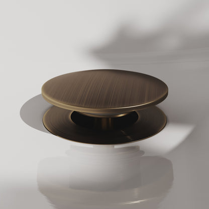 Luxe Brushed Bronze Unslotted Click Clack Basin Waste