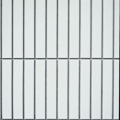 Baton Mosaic Soft Ivory Matte Porcelain Wall Tile 296 x 300mm