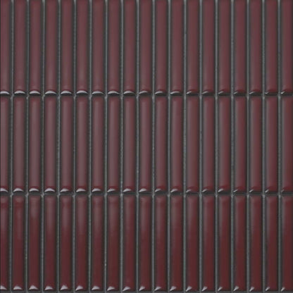 Stick Mosaic Ruby Spark Red Glazed Porcelain Wall Tile 282 x 294mm