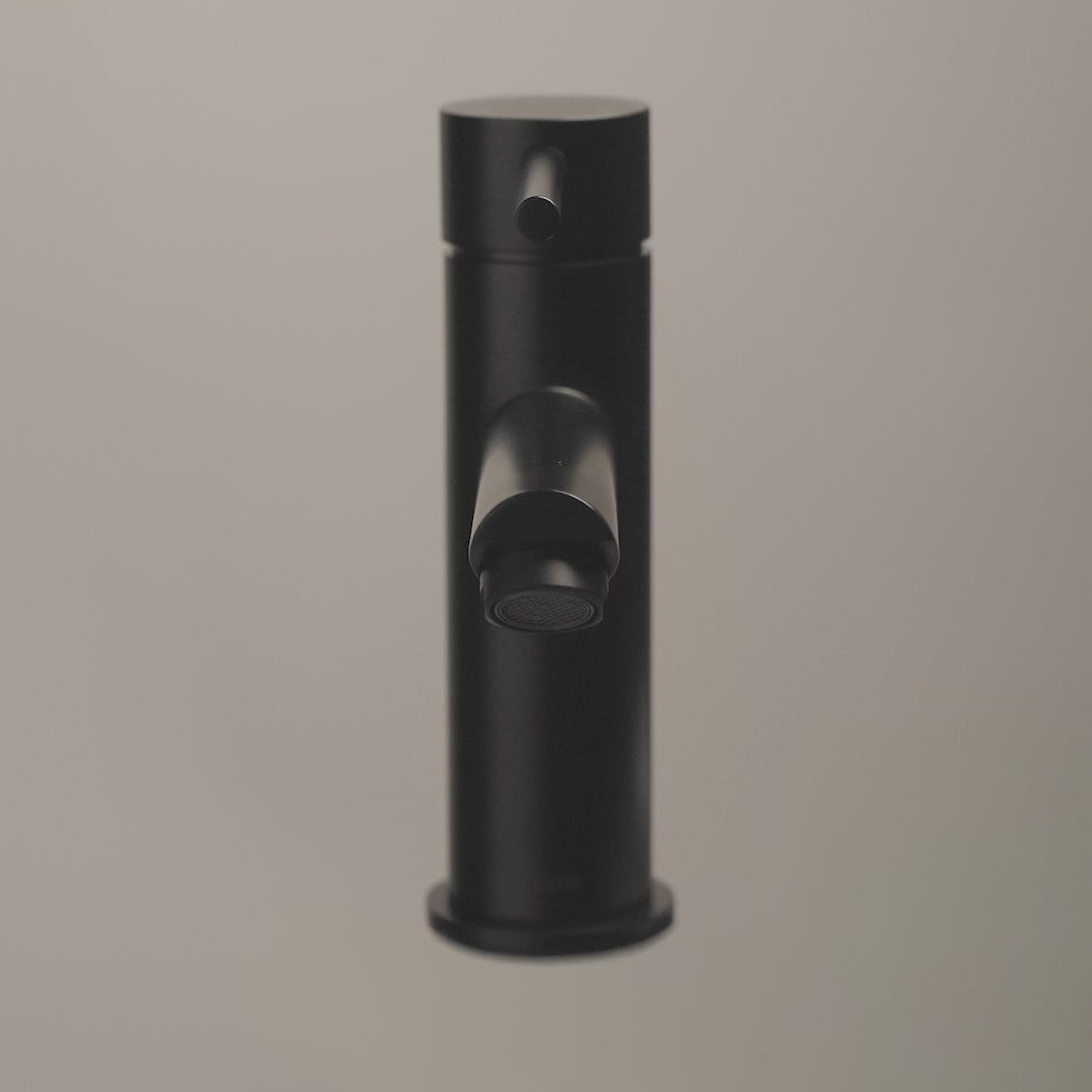 Luxe Monobloc Matte Black Basin Mixer Tap