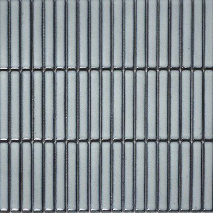 Stick Mosaic Silver Mist Grey Glazed Porcelain Wall Tile 282 x 294mm