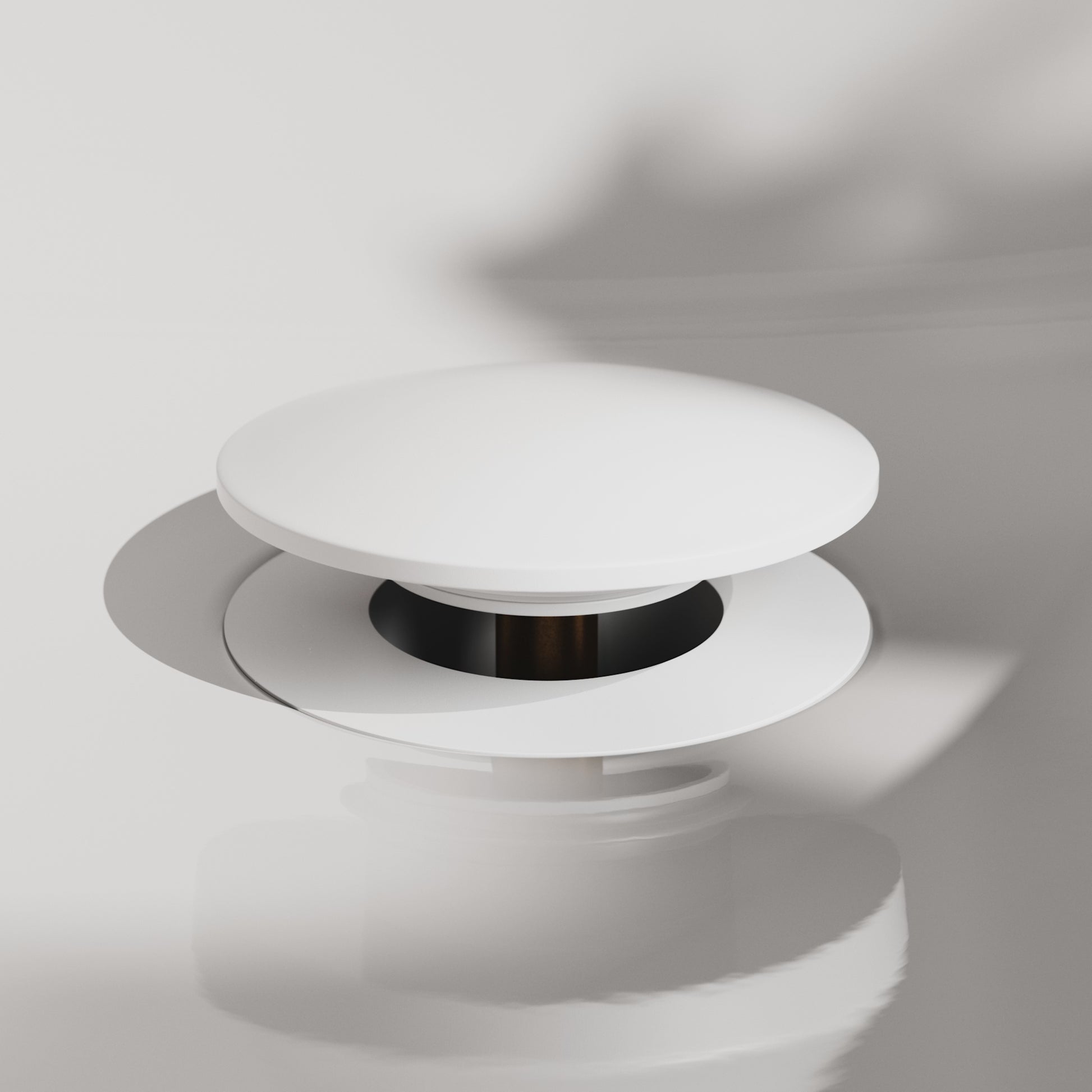 Luxe White Unslotted Click Clack Basin Waste