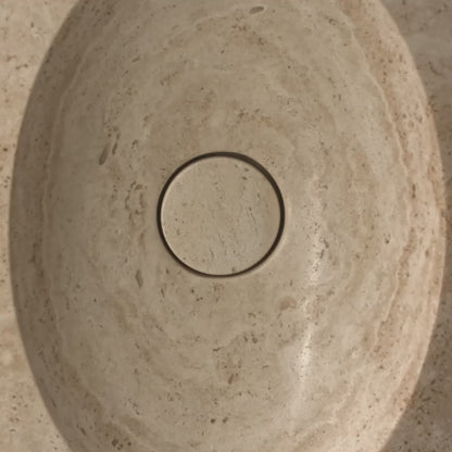 Coco Travertine Stone Wall Mounted Basin 400mm