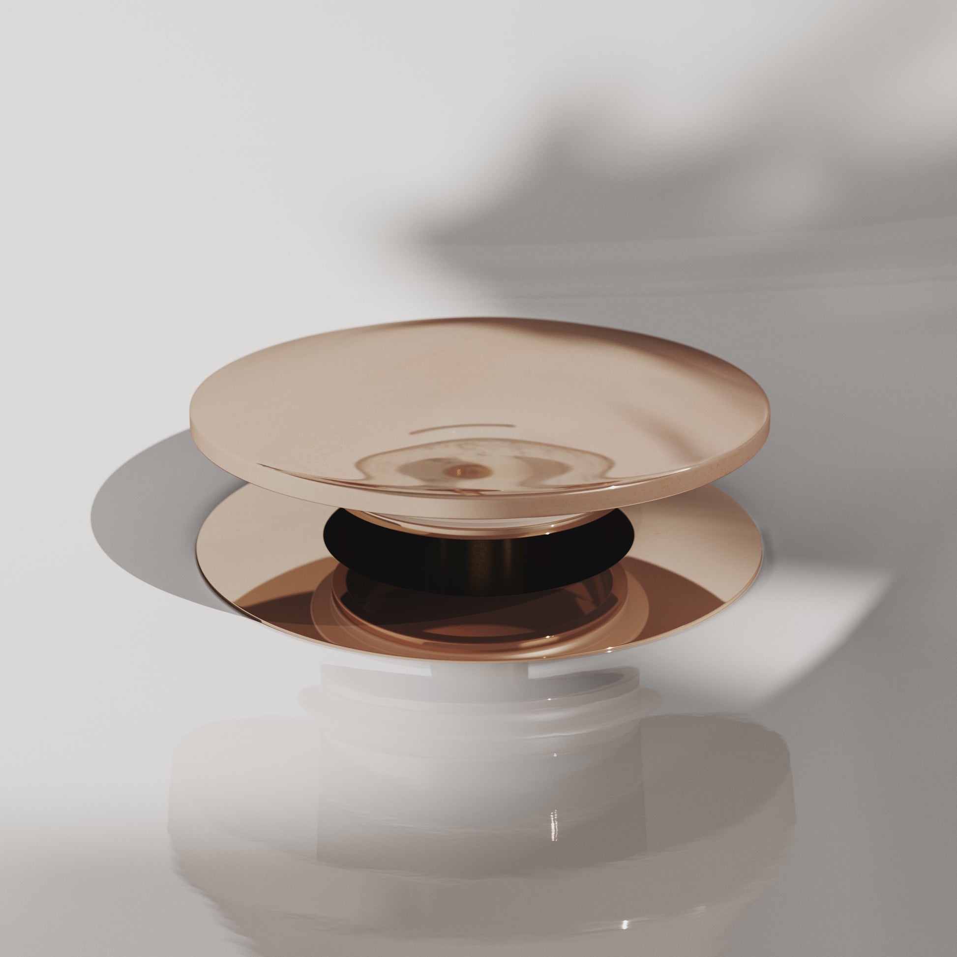 Luxe Rose Gold Unslotted Click Clack basin Waste