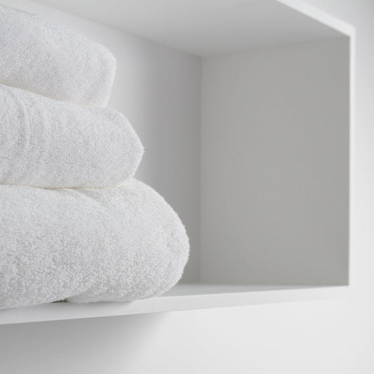 Qube Matte White Stone Square Storage Box 900mm