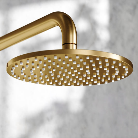 Regal Brushed Gold Crosshead Thermostatic 3-Way Mixer Shower System