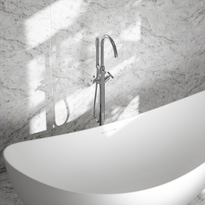 Regal Chrome Crosshead Floor Standing Bath Shower Filler Tap