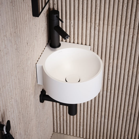 Regal White Micro Corner Basin 300mm