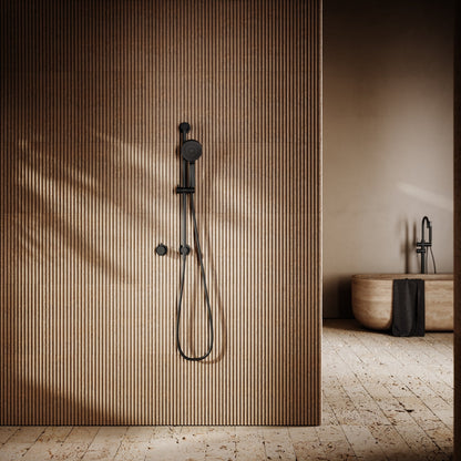 Revive Matte Black Shower Riser Kit with Valve