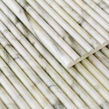 Romano Fluted Jade Green Marble Mosaic Wall Tile
