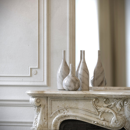 Rosa Carrara Marble Wine Bottle
