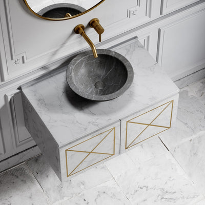 Sala Pietra Grey Marble Countertop Basin 400mm