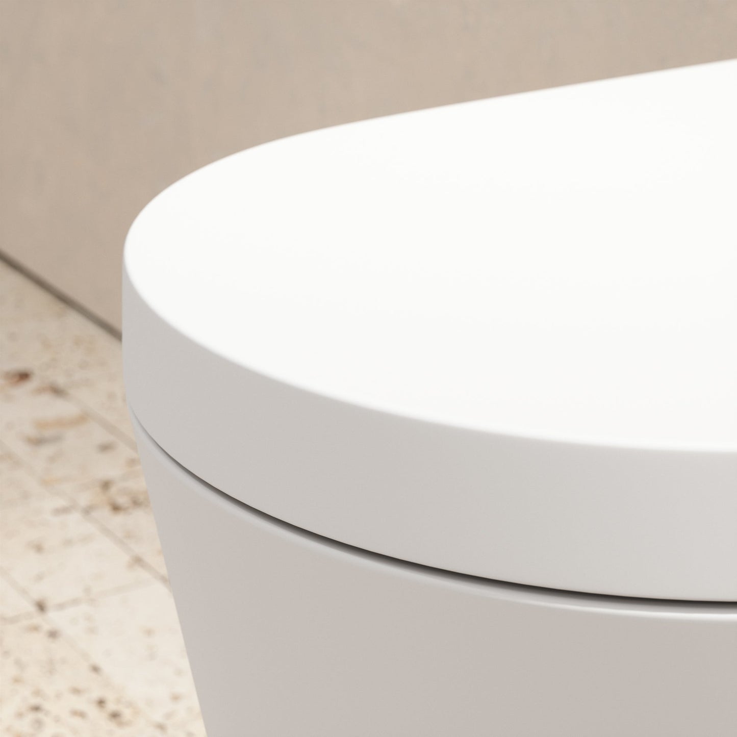 Senza Back To Wall Rimless Toilet with Concealed Cistern and Brushed Gold Flush Plate