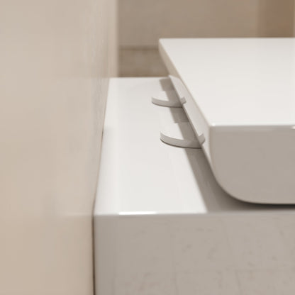 Senza Back To Wall Rimless Toilet with Concealed Cistern and Brushed Gold Flush Plate
