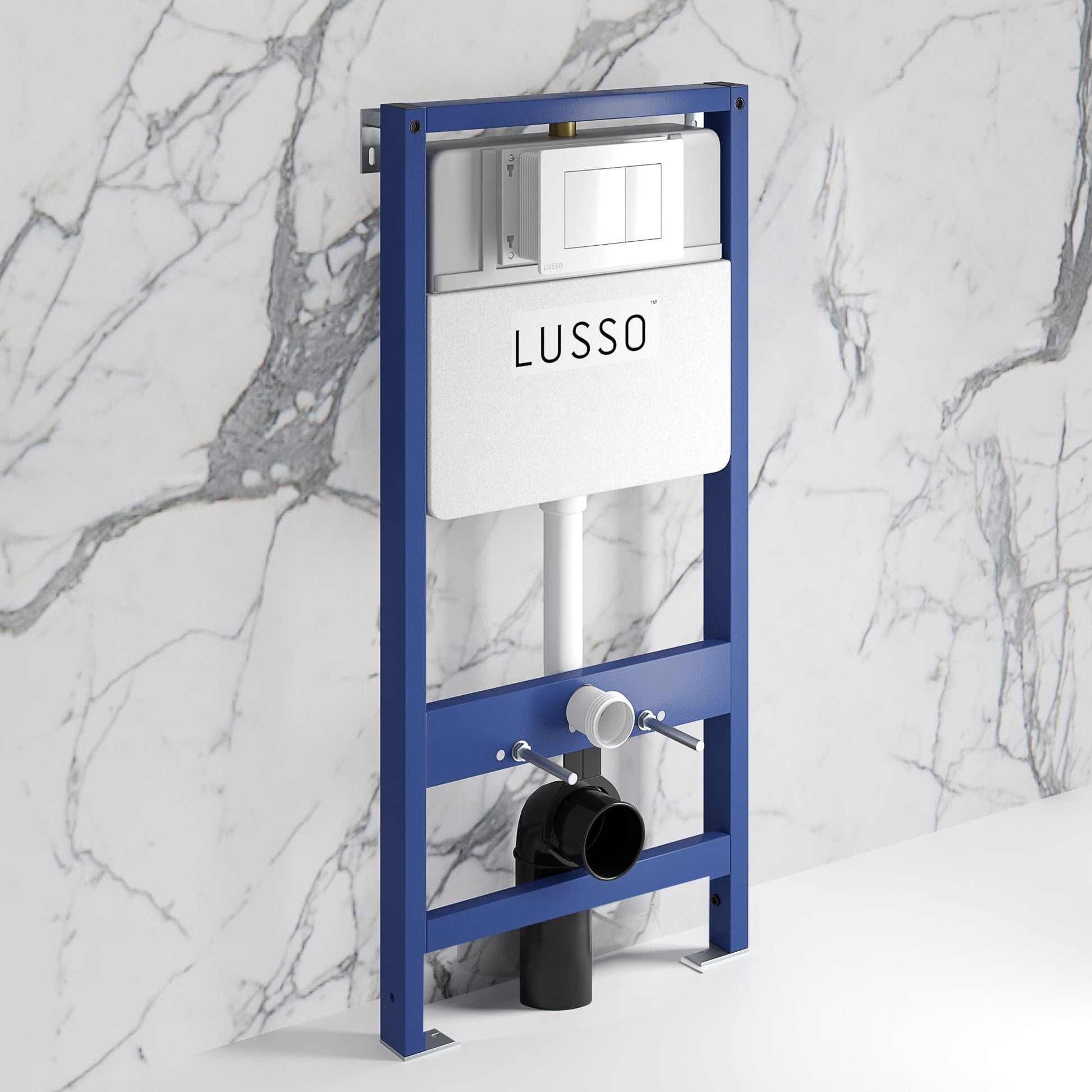 Senza Concealed Dual Flush Cistern & Frame with Flush Plate