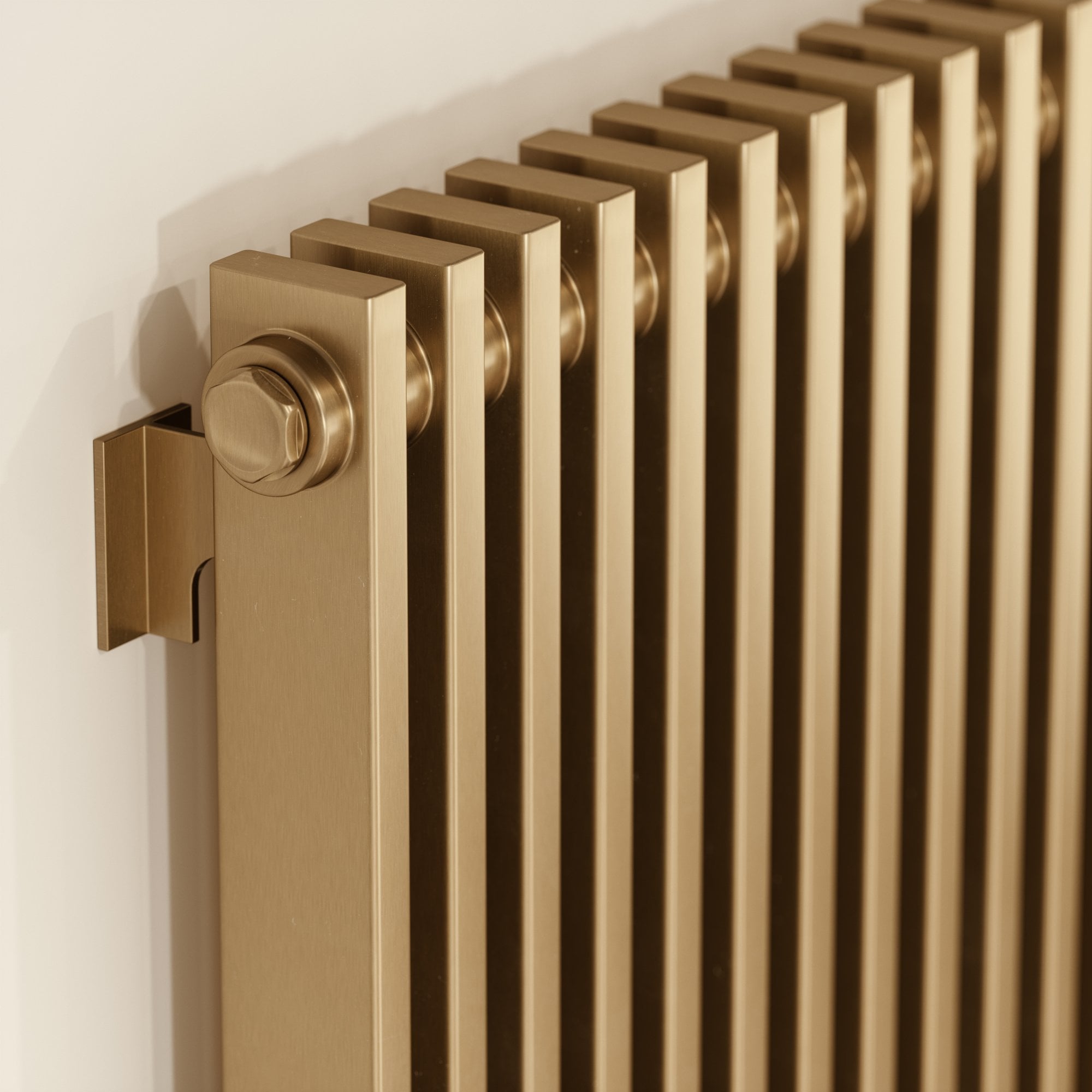 Gold Pc Radiator Shadow Brushed Gold Designer Radiator - LUSSO