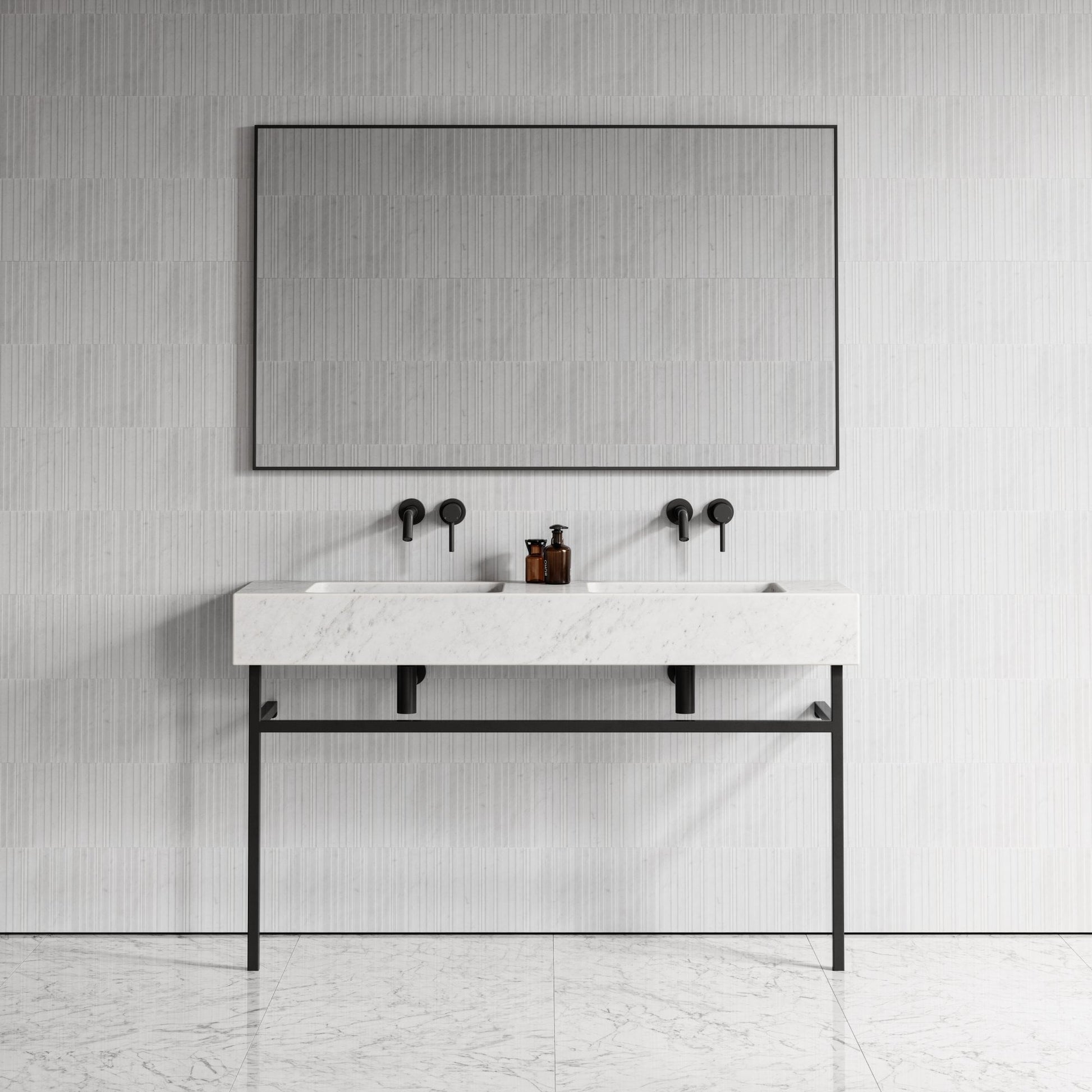 Shadow Raw Cut Carrara Marble Wall Tile