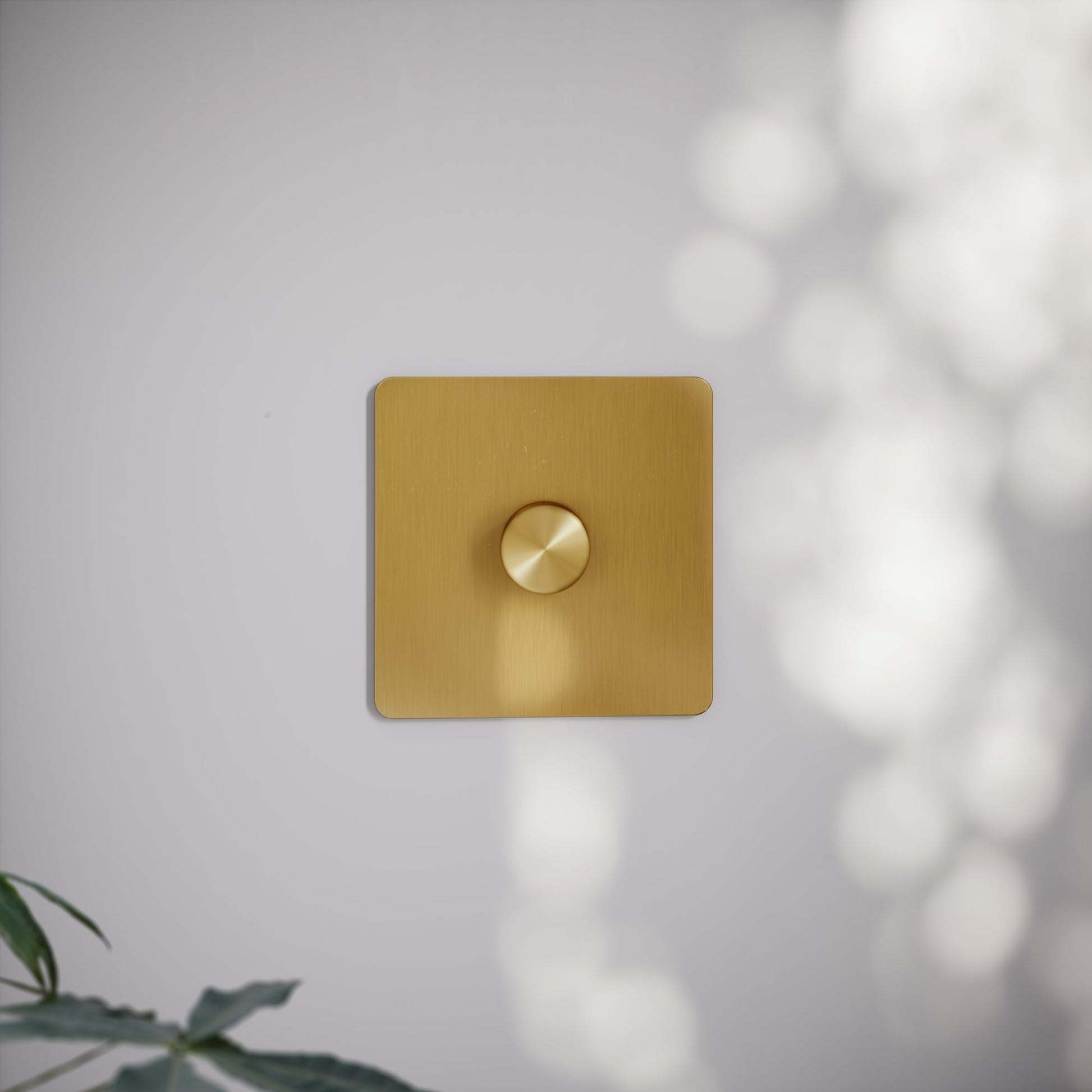 SlimTech Collection Brushed Gold 1 Gang 2 Way Dimmer Switch