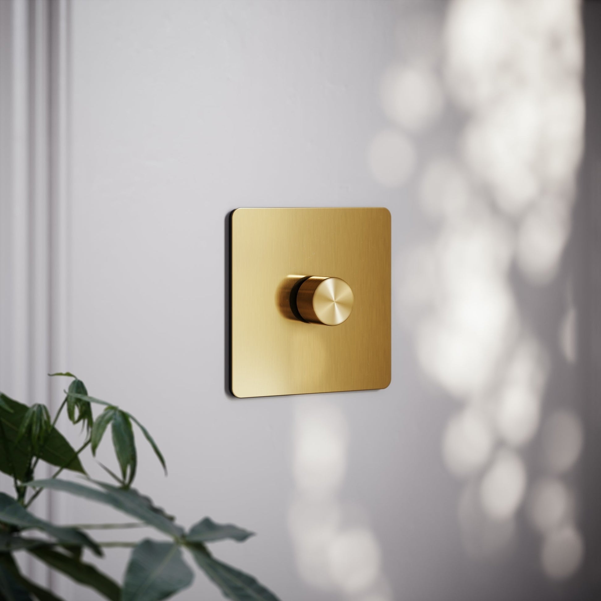 SlimTech Collection Brushed Gold 1 Gang 2 Way Dimmer Switch