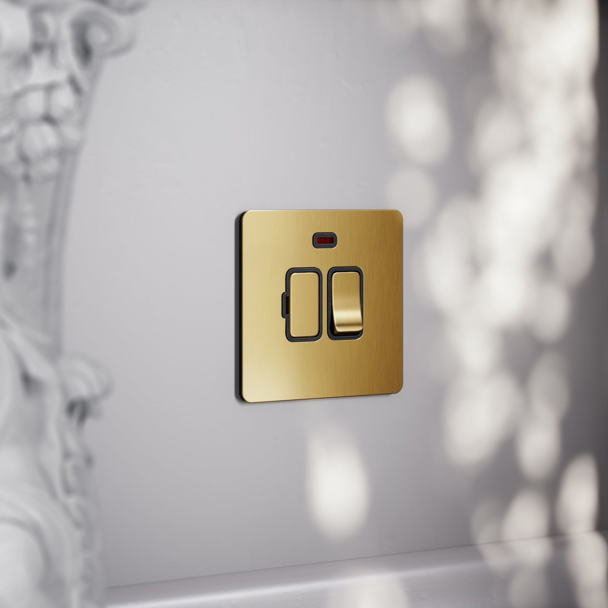 SlimTech Collection Brushed Gold 13A Fused Spur