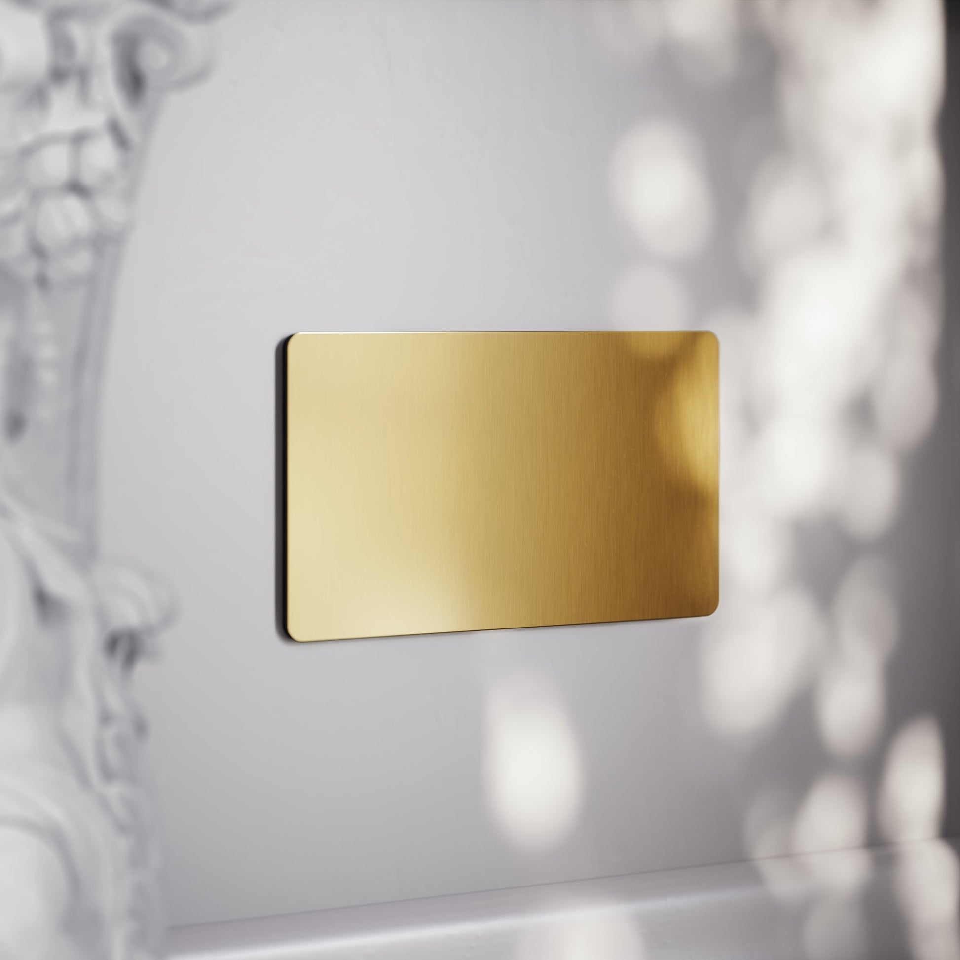 SlimTech Collection Brushed Gold Double Blank Plate