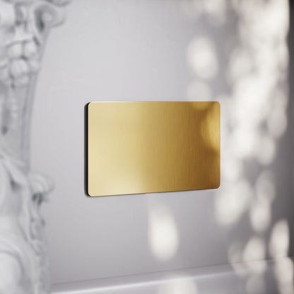 SlimTech Collection Brushed Gold Double Blank Plate