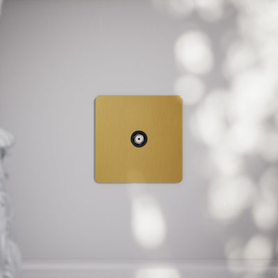 SlimTech Collection Brushed Gold Satellite Socket