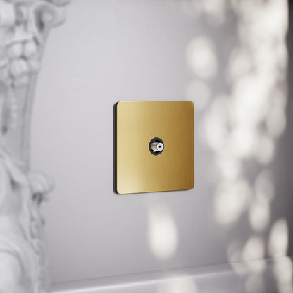 SlimTech Collection Brushed Gold Satellite Socket