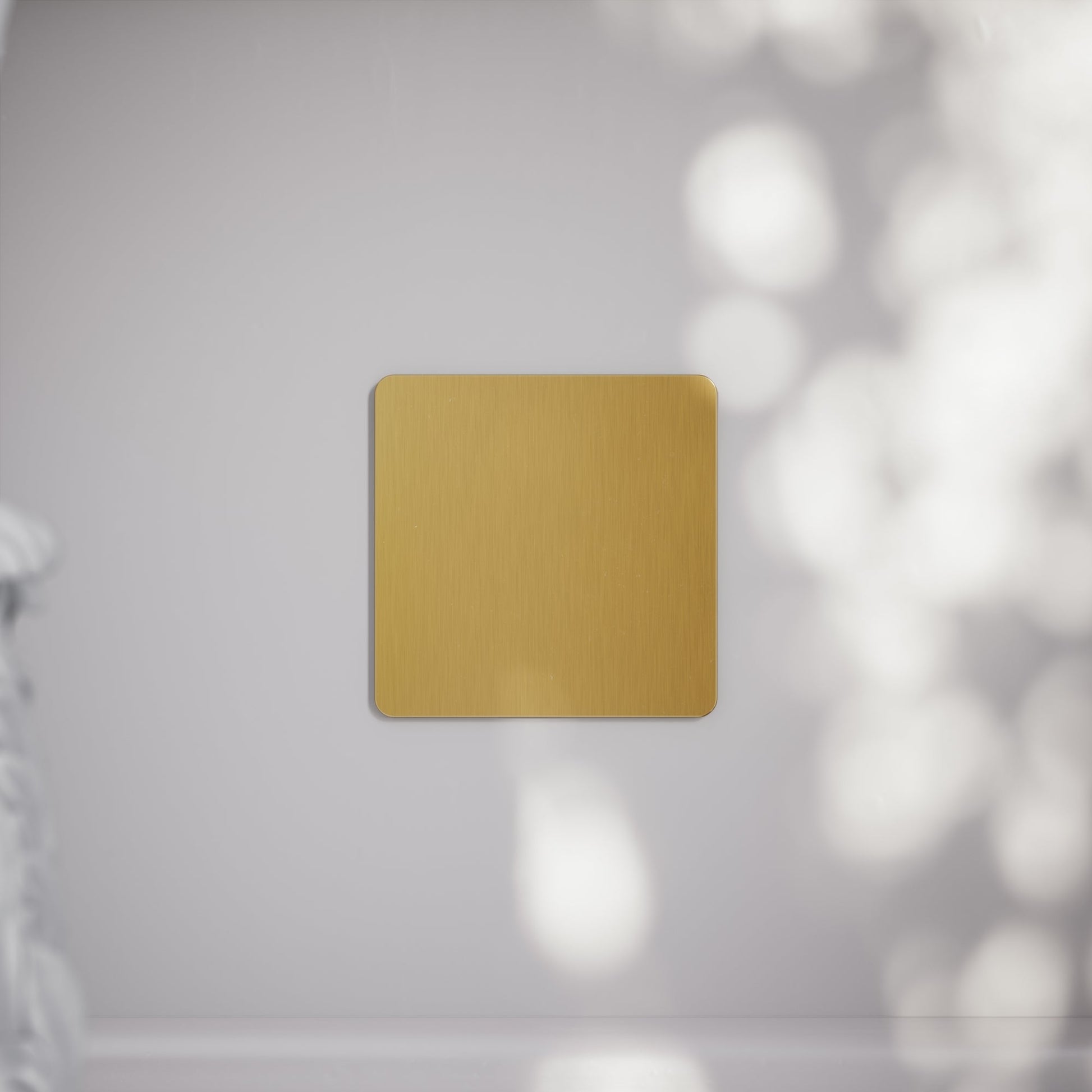 SlimTech Collection Brushed Gold Single Blank Plate