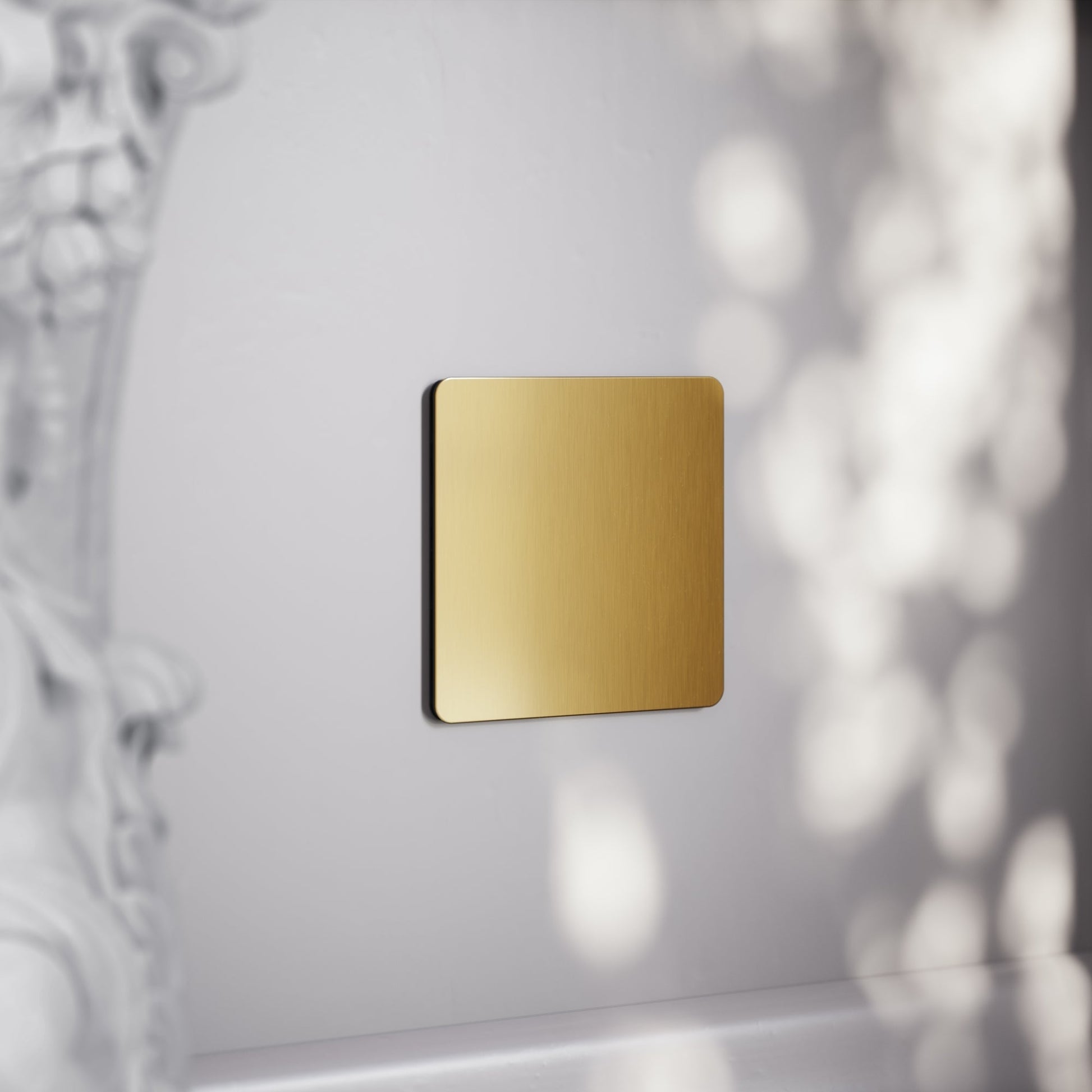 SlimTech Collection Brushed Gold Single Blank Plate