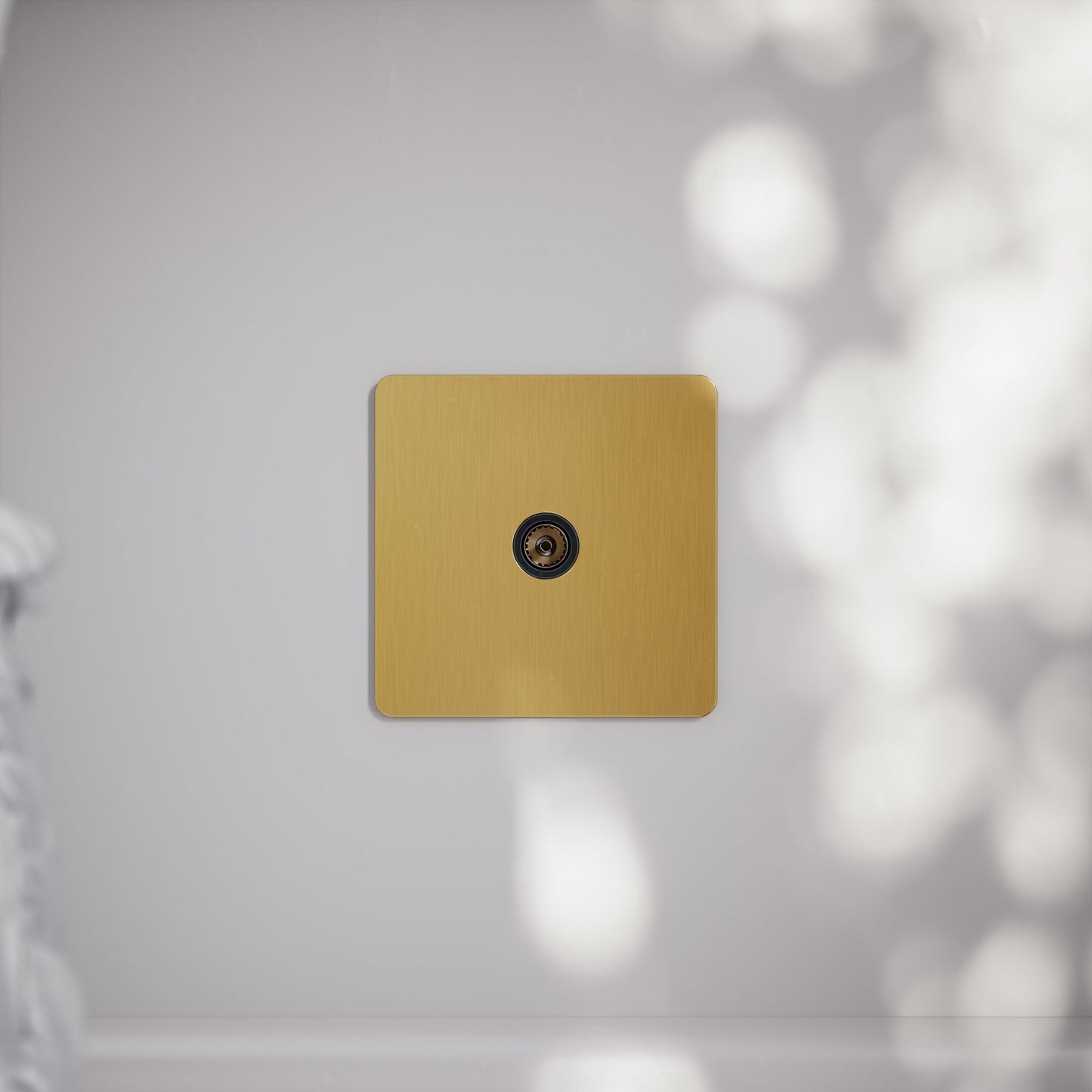 SlimTech Collection Brushed Gold TV Aerial Socket