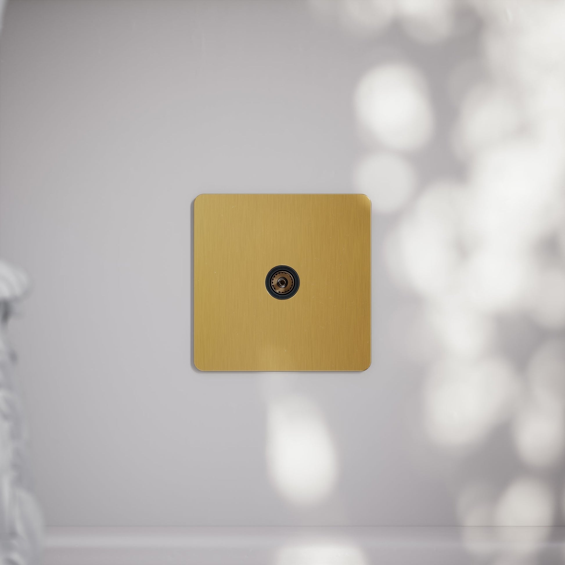 SlimTech Collection Brushed Gold TV Aerial Socket