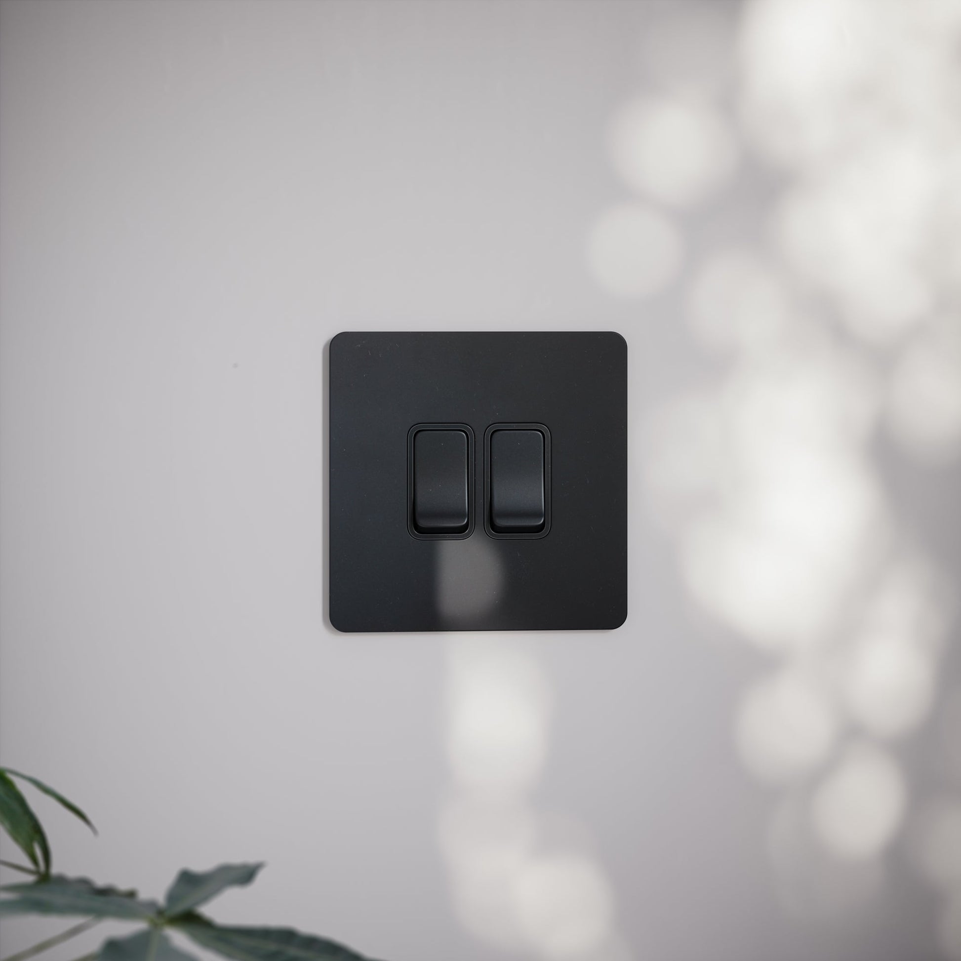 SlimTech Collection Matte Black 2 Gang 2 Way Switch