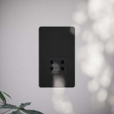 SlimTech Collection Matte Black Shaver Socket