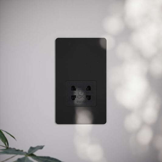 SlimTech Collection Matte Black Shaver Socket