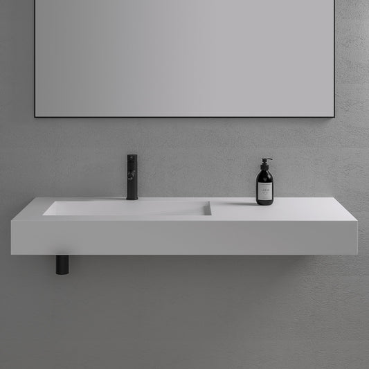 Slope Wall Hung Stone Basin 1200mm (Left)