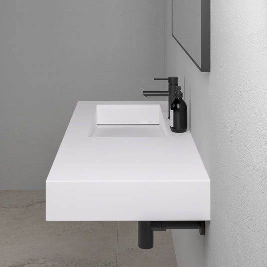 Slope Wall Hung Stone Basin 1200mm (Left)