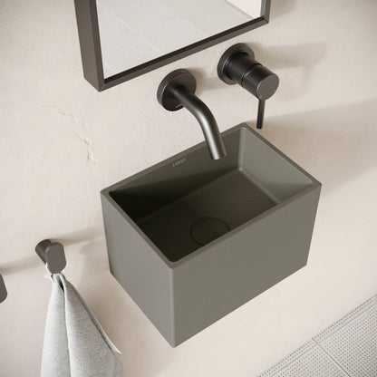 Sobrio Oyster Concrete Wall Hung Basin 300mm