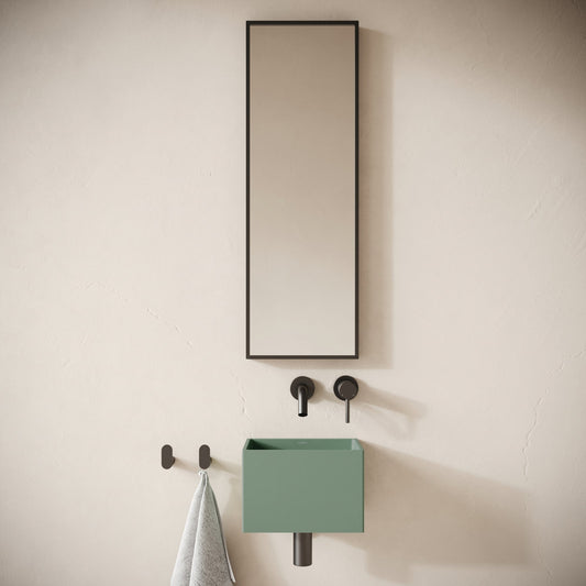 Sobrio Seafoam Concrete Wall Hung Basin 300mm