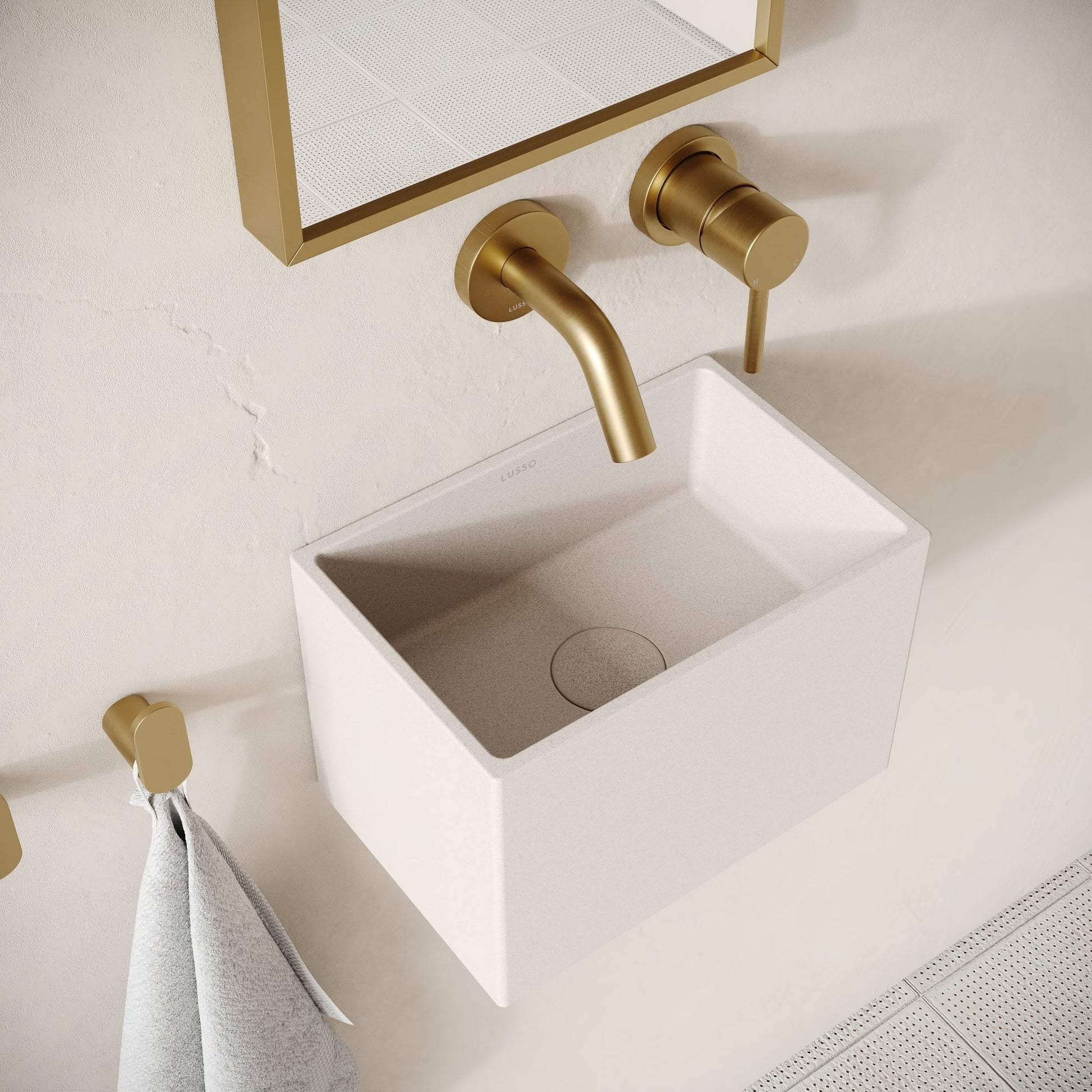 Sobrio Shore Concrete Wall Hung Basin 300mm