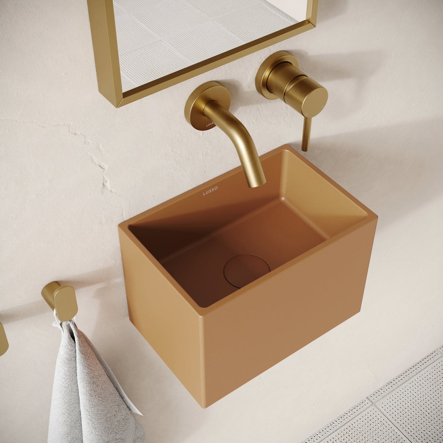 Sobrio Sienna Concrete Wall Hung Basin 300mm