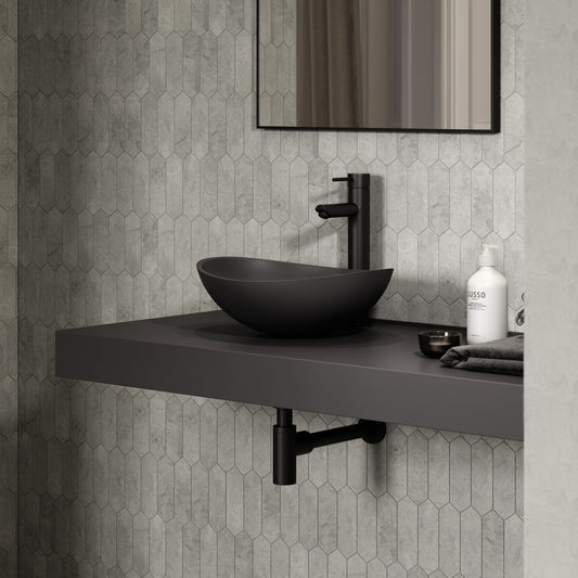 Soho Charcoal Countertop Stone Basin 420mm