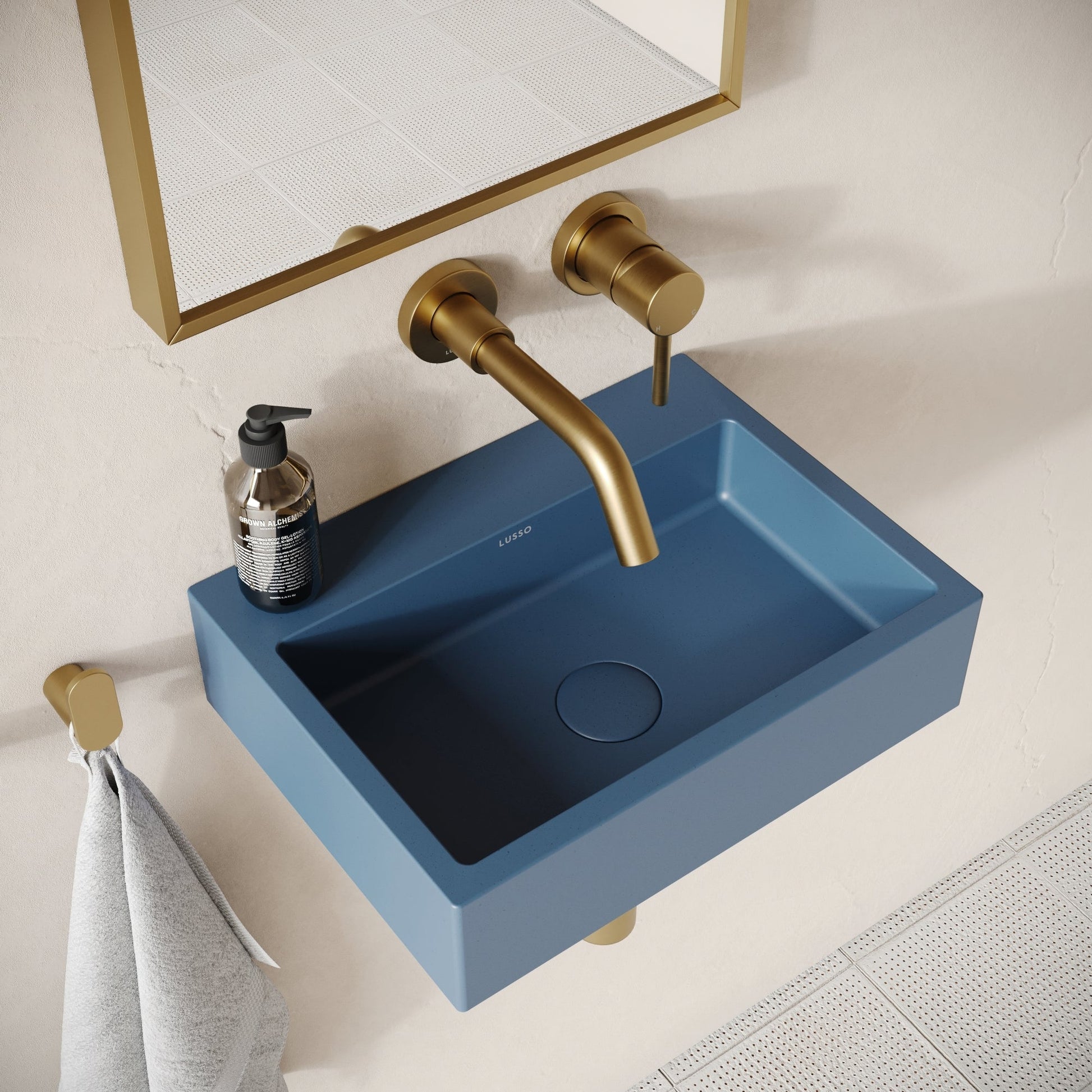 Sostanza Azure Concrete Wall Hung Basin 400mm