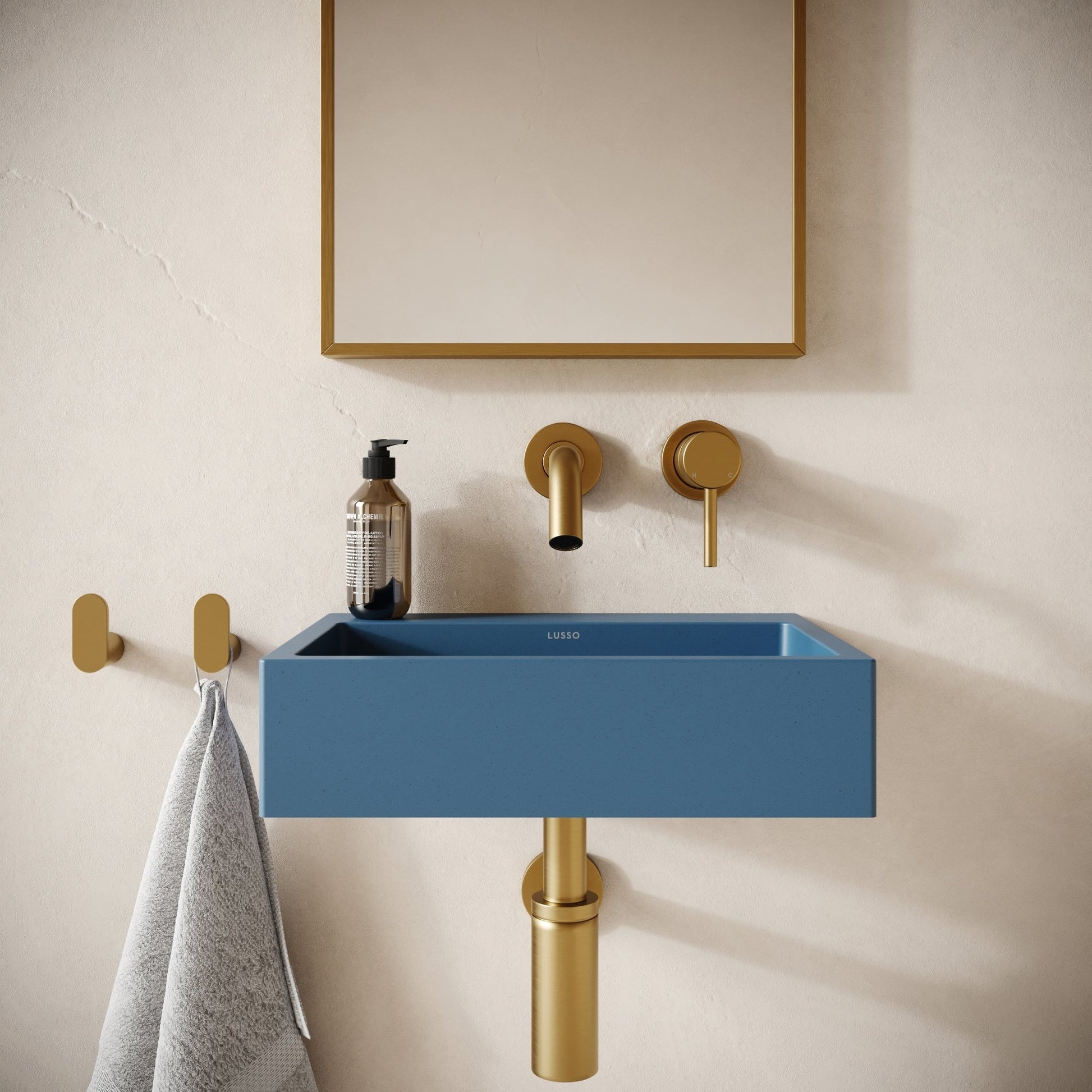 Sostanza Azure Concrete Wall Hung Basin 400mm