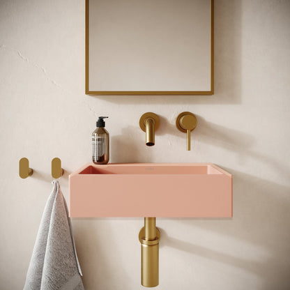 Sostanza Blush Concrete Wall Hung Basin 400mm
