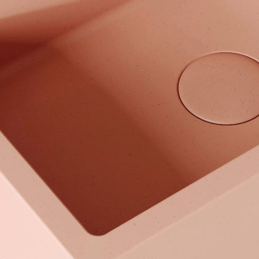 Sostanza Blush Concrete Wall Hung Basin 400mm