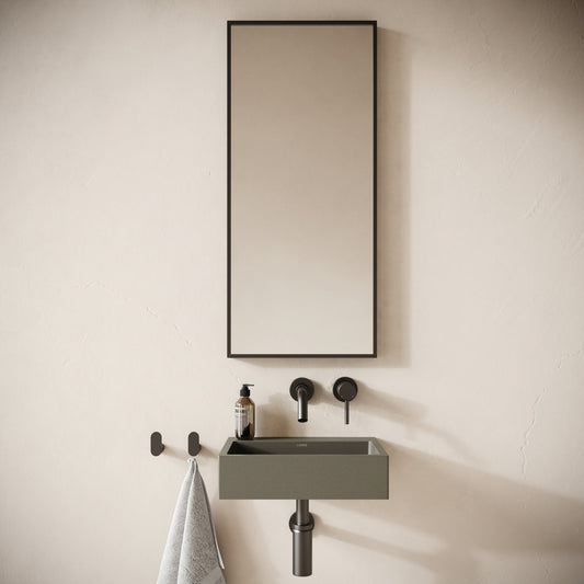 Sostanza Oyster Concrete Wall Hung Basin 400mm