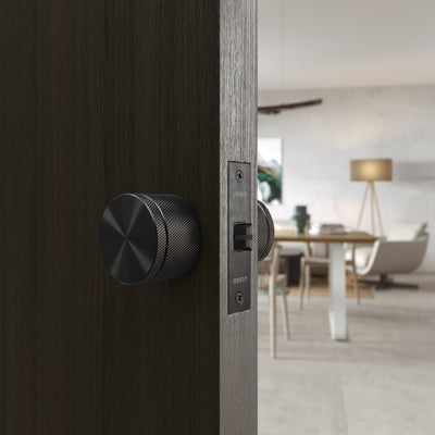 Spectre Knurled Brushed Black Internal Door Handle