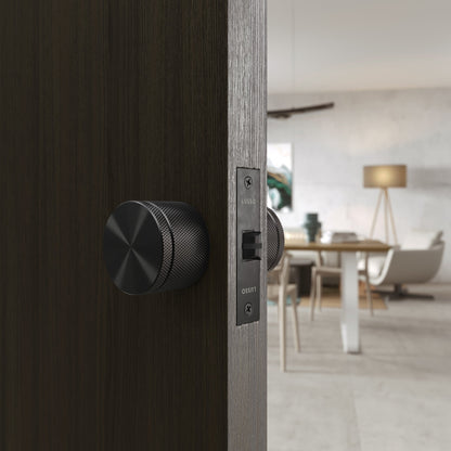 Spectre Knurled Brushed Black Internal Door Handle